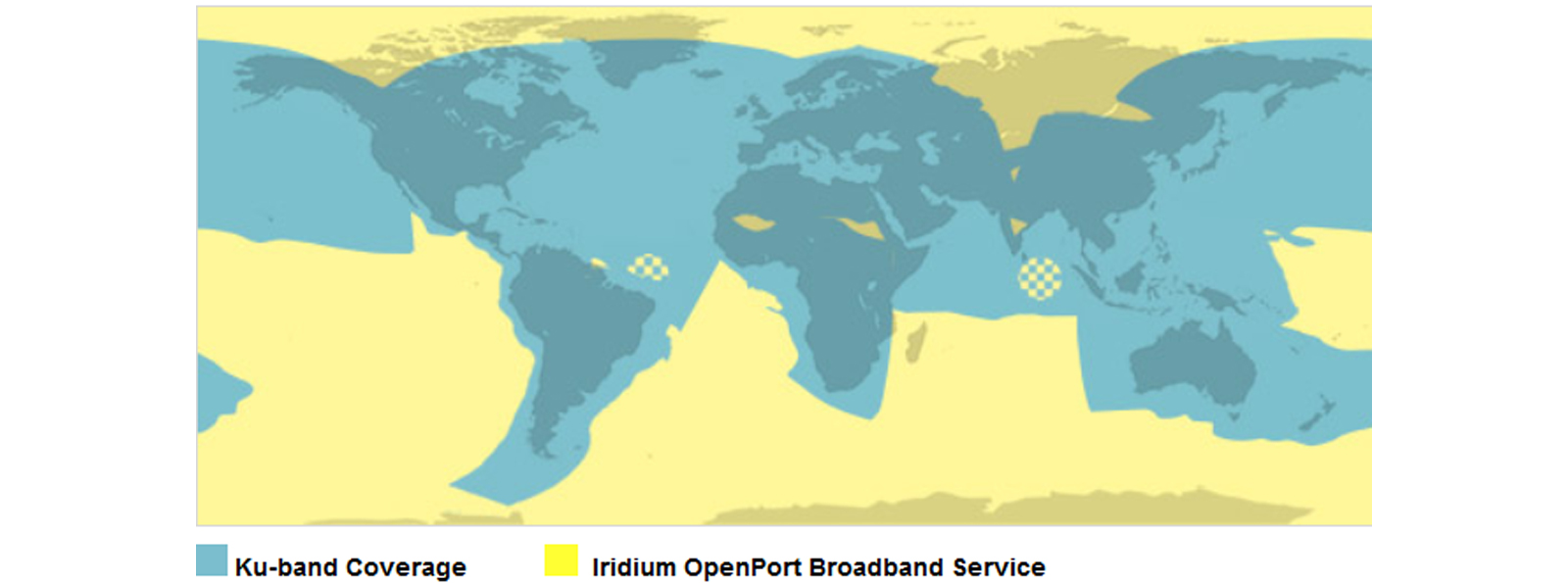 Iridium OpenPort Pole-to-Pole L-band Coverage