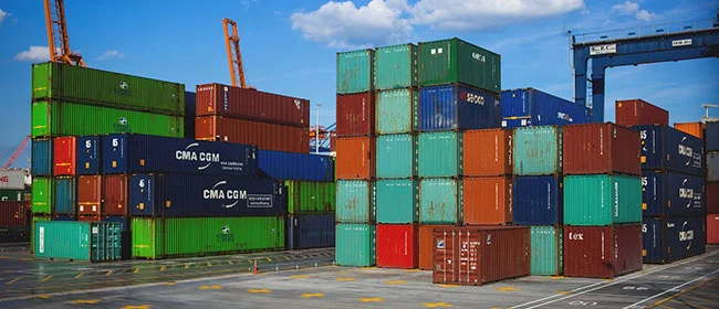 Containers-at-port