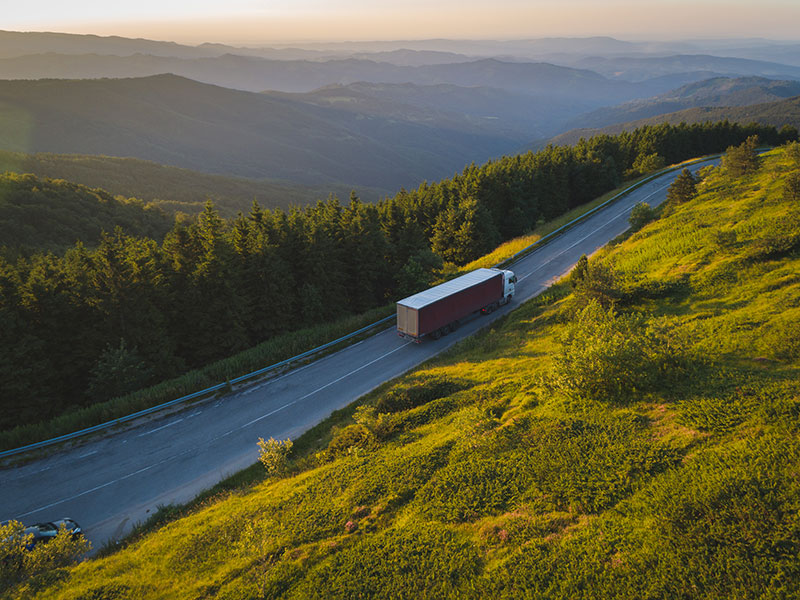 Truck-in-remote-location
