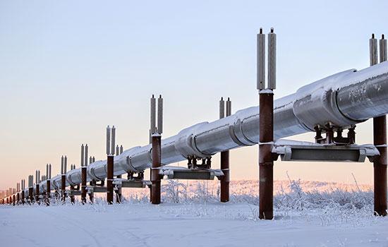 Photo of pipeline in winter