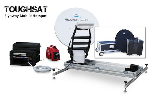 A one-person setup and easily transportable mobile VSAT solution that can be used in any environment