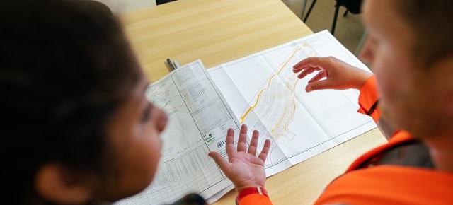 Engineers planning work