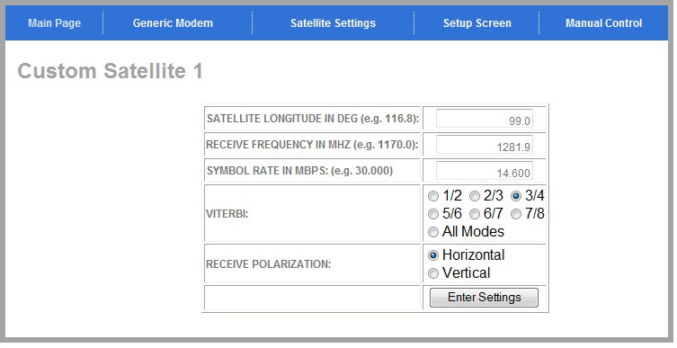 TS2 controller web interface