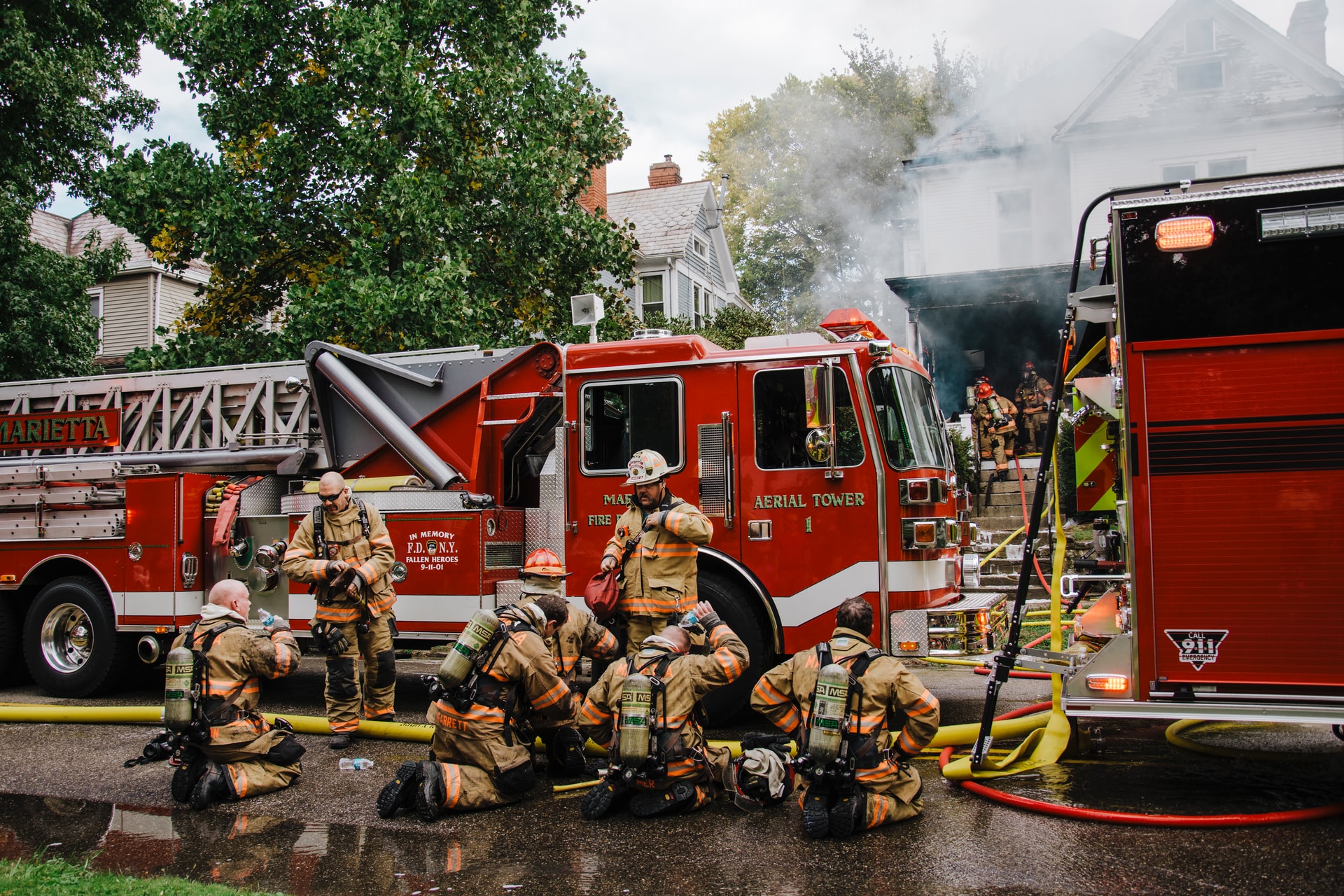 Fire Crew and Fire Truck