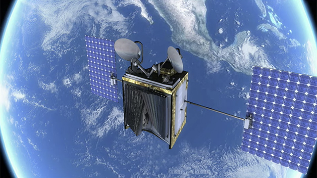 OneWeb satellite in orbit above Earth