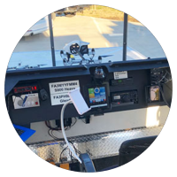 Drone in mobile command area circle
