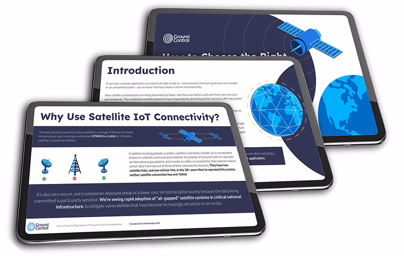 Screenshots of ebook on satellite IoT networks