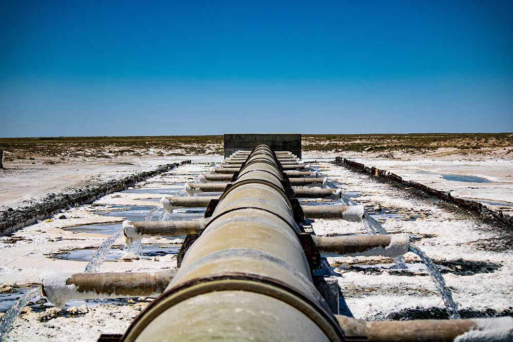 Pipeline in remote landscape