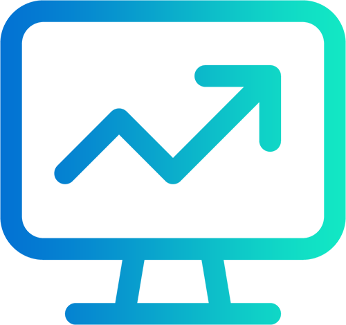 Display-chart-up-light-full icon gradient tint