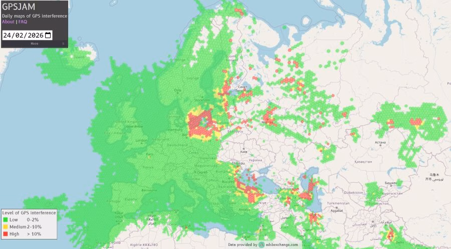 GPS Jamming map