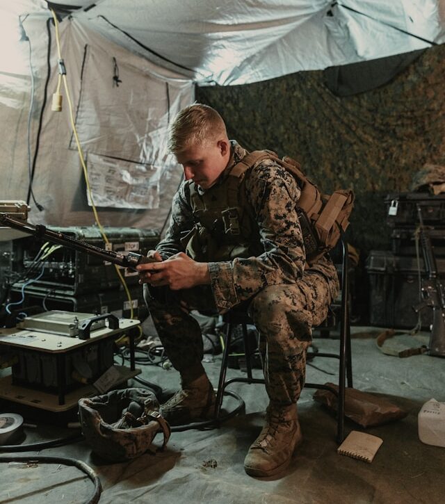 Image of military personnel in a field deployment