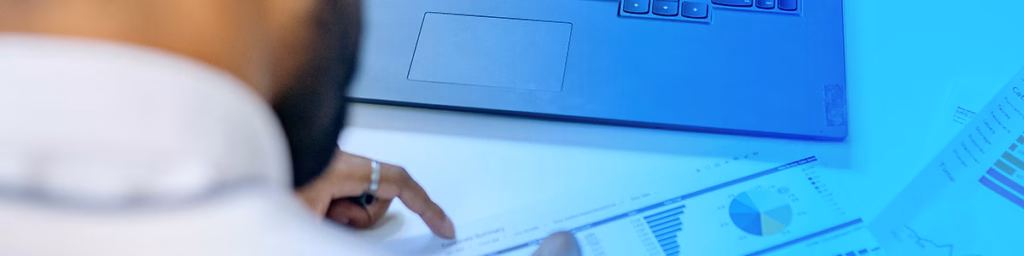 Image of someone analysing data
