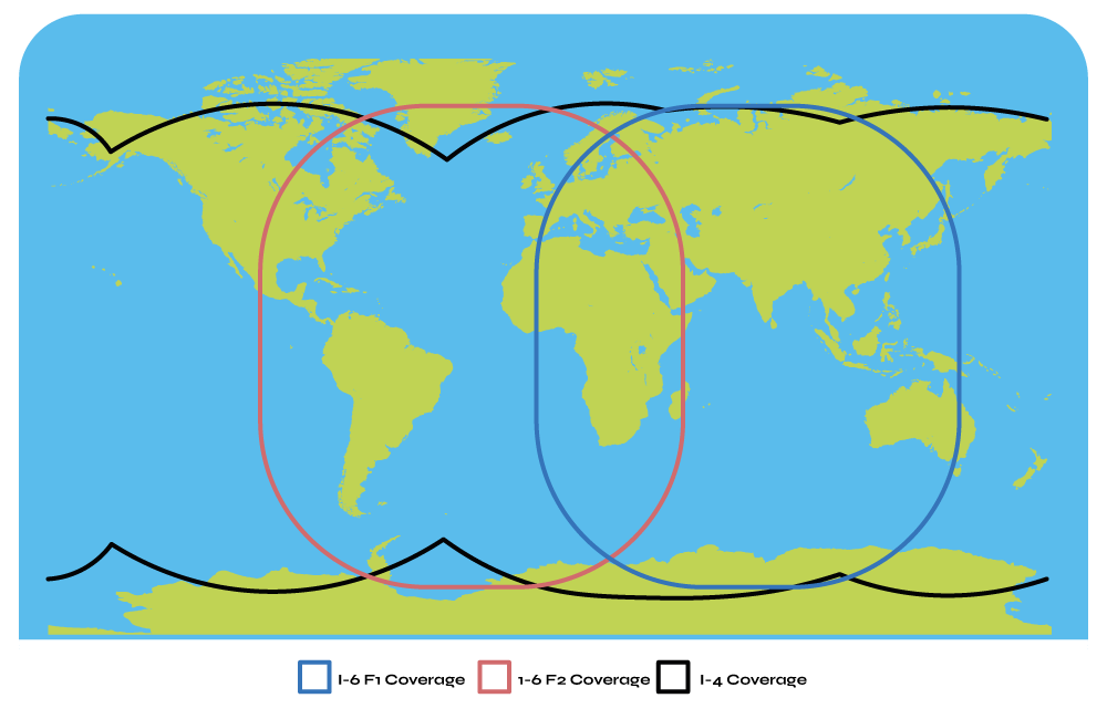 Inmarsat BGAN Simplified Coverage Map