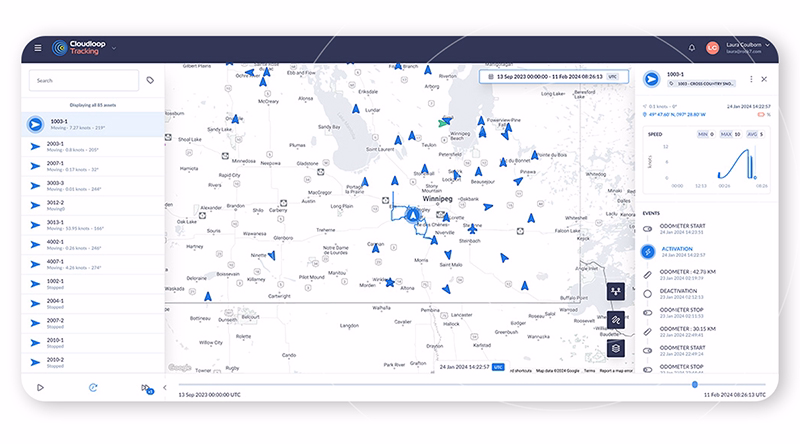 Cloudloop Tracking Screenshot