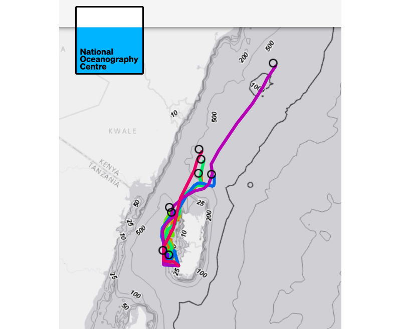 Drifter tracks for NOC Data Buoys