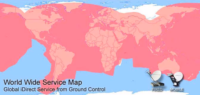 Global iDirect Service Map