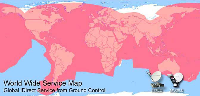 Global iDirect Service Map