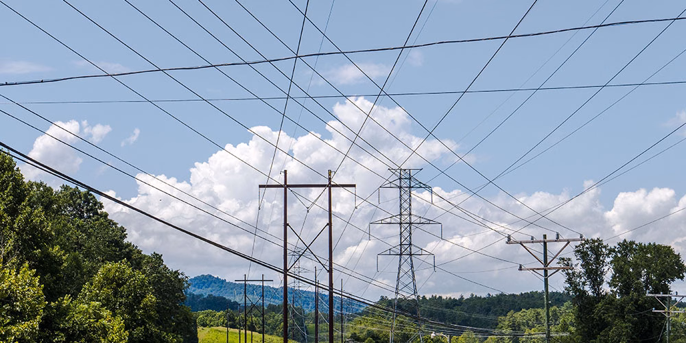 Image of Power Lines in Remote Area