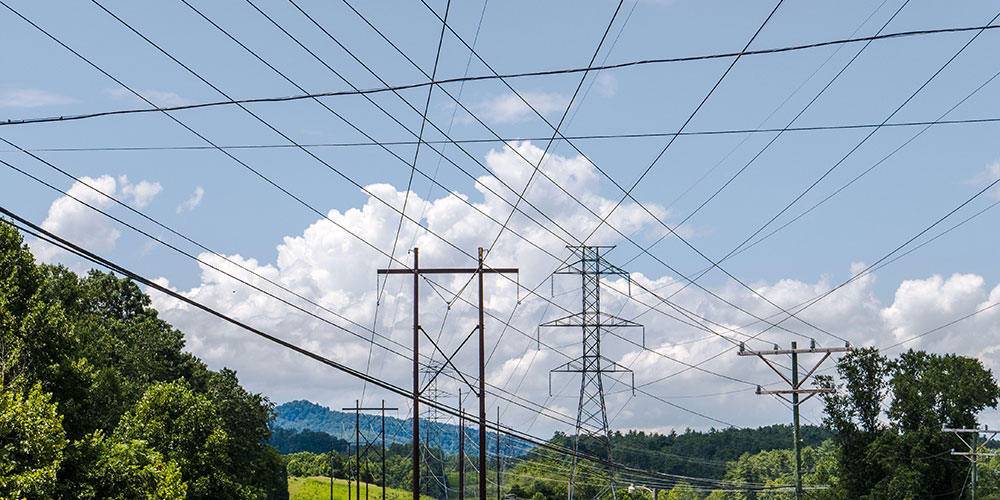 Image of Power Lines in Remote Area