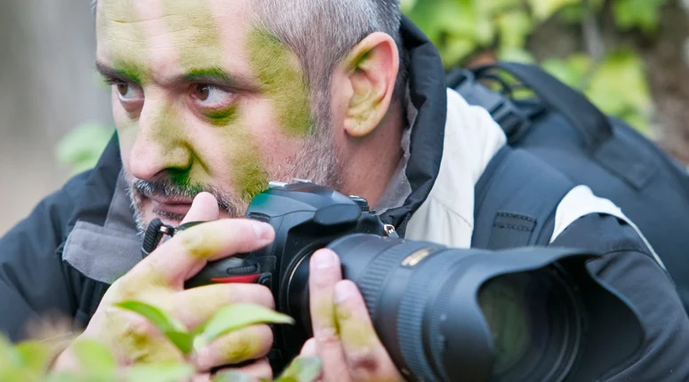 Journalist in remote area
