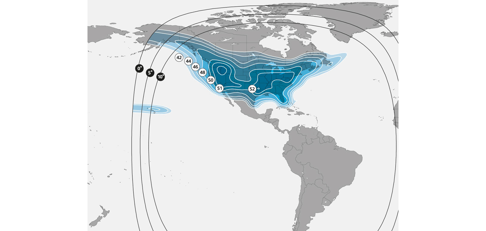 SES2 North America Coverage Map
