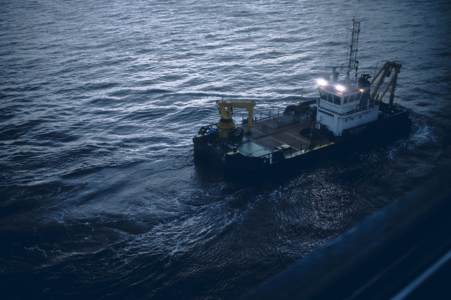 Ship at nightime