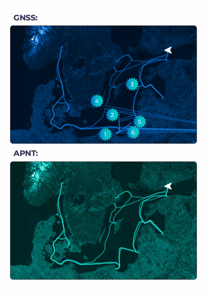 Image comparing Iridium PNT to GNSS